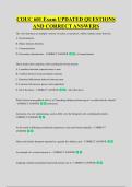 COUC 601 Exam UPDATED QUESTIONS &NewLine;AND CORRECT ANSWERS