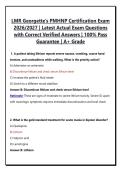 LMR Georgette&rsquo;s PMHNP Certification Exam 2026&sol;2027 &vert; Latest Actual Exam Questions with Correct Verified Answers &vert; 100&percnt; Pass Guarantee &vert; A&plus; Grade
