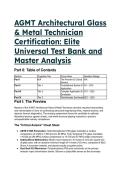 AGMT Certification Ultimate Test Bank & Master Analysis &vert; Architectural Glass & Metal Technician 2026&sol;2027