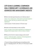 CITP EXAM 5 LEARNING COMPANION&NewLine;2026 CYBERSECURITY GOVERNANCE AND&NewLine;ADVANCED RISK MANAGEMENT INSIGHTS