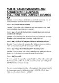 NUR 257 EXAM 2 QUESTIONS AND ANSWERS WITH COMPLETE SOLUTIONS 100&percnt; CORRECT &vert;&vert;GRADED A&plus;