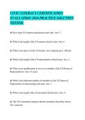 CIVIC LITERACY CERTIFICATION&NewLine;EVALUATION 2026 PRACTICE SOLUTION&NewLine;TESTED&period;&NewLine;