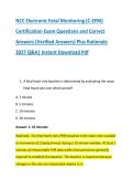 NCC Electronic Fetal Monitoring &lpar;C-EFM&rpar; &NewLine;Certification Exam Questions and Correct &NewLine;Answers &lpar;Verified Answers&rpar; Plus Rationale &NewLine;2027 Q&A&vert; Instant Download Pdf