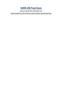 NURS 450 Final Exam Nursing Leadership & Management&NewLine;Actual Questions with Answers&vert; Latest Update&vert; Guaranteed Pass&NewLine;