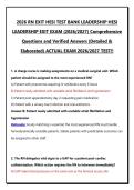 2026 RN EXIT HESI TEST BANK LEADERSHIP HESI LEADERSHIP EXIT EXAM &lpar;2026&sol;2027&rpar; Comprehensive Questions and Verified Answers &lpar;Detailed & Elaborated&rpar; ACTUAL EXAM 2026&sol;2027 TEST&excl;&excl;
