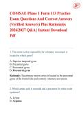 COMSAE Phase 1 Form 113 Practice Exam Questions And Correct Answers &lpar;Verified Answers&rpar; Plus Rationales 2026&vert;2027 Q&A &vert; Instant Download Pdf&vert;Ace your exam on your first attempt&excl;