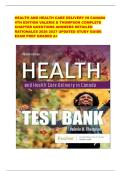 HEALTH AND HEALTH CARE DELIVERY IN CANADA 4TH EDITION VALERIE D THOMPSON COMPLETE CHAPTER QUESTIONS ANSWERS DETAILED RATIONALES 2026 2027 UPDATED STUDY GUIDE EXAM PREP GRADED A&plus;&NewLine;