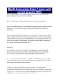 Health Assessment Exam 1 prepU with correct answers 100&percnt;