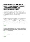CIVIL AIR PATROL TOP ACTUAL&NewLine;EXAM QUESTIONS AND CORRECT&NewLine;ANSWERS 2026 COMPLETE&NewLine;SOLUTIONS GRADED A&plus;&NewLine;