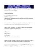 NURS 4431 EXAM 1 PREP WITH CORRECT ANSWERS 100&percnt; 2026