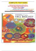 COMPLETE TEST BANK&colon;&NewLine;&NewLine;FOR Essential Cell Biology by Alberts&comma; Bruce&comma; Bray&comma; Dennis&comma; Hopkin&comma; Karen&comma; Johnson&comma; Alexan 3rd &lpar;third&rpar; Edition &lpar;2009&rpar; by Alberts&NewLine;Graded A&plus; Latest Update&NewLine;