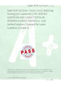 Galen NUR 242 Exam  &lpar;2026 &sol; 2027&rpar; &vert; Med-Surg &NewLine;Nursing &vert; &lpar;A&plus; Guarantee&rpar; &vert; PDF VERIFIED &NewLine;QUESTIONS AND CORRECT DETAILED &NewLine;ANSWERS ALREADY GRADED A&plus;&period; 100&percnt; &NewLine;Verified Solutions &vert; Updated Per Latest &NewLine;Guidelines &vert; Graded A&plus; 