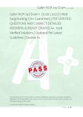 Galen NUR 242 Exam 1  &lpar;2026 &sol; 2027&rpar; &vert; Med&NewLine;Surg Nursing &vert; &lpar;A&plus; Guarantee&rpar; &vert; PDF VERIFIED &NewLine;QUESTIONS AND CORRECT DETAILED &NewLine;ANSWERS ALREADY GRADED A&plus;&period; 100&percnt; &NewLine;Verified Solutions &vert; Updated Per Latest &NewLine;Guidelines &vert; Graded A&plus; 