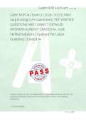 Galen NUR 242 Exam 3  &lpar;2026 &sol; 2027&rpar; &vert; Med&NewLine;Surg Nursing &vert; &lpar;A&plus; Guarantee&rpar; &vert; PDF VERIFIED &NewLine;QUESTIONS AND CORRECT DETAILED &NewLine;ANSWERS ALREADY GRADED A&plus;&period; 100&percnt; &NewLine;Verified Solutions &vert; Updated Per Latest &NewLine;Guidelines &vert; Graded A&plus; 