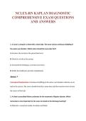 NCLEX-RN KAPLAN DIAGNOSTIC&NewLine;COMPREHENSIVE EXAM QUESTIONS&NewLine;AND ANSWERS