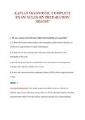 KAPLAN DIAGNOSTIC COMPLETE&NewLine;EXAM NCLEX-RN PREPARATION&NewLine;2026&sol;2027