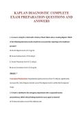 KAPLAN DIAGNOSTIC COMPLETE&NewLine;EXAM PREPARATION QUESTIONS AND&NewLine;ANSWERS