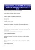 Shadow Health - Esther Park - Cognition &ndash; Subjective with correct answers 100&percnt; 2026