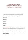 NSG 5140 ADVANCED&NewLine;PATHOPHYSIOLOGY EXAM&NewLine;QUESTIONS AND ANSWERS