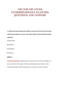 NSG 5140 ADVANCED&NewLine;PATHOPHYSIOLOGY EXAM 2026&NewLine;QUESTIONS AND ANSWERS