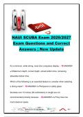 NAUI SCUBA Exam 2026&sol;2027 &vert; 80&plus; Questions & Correct Answers &vert; Dive Equipment&comma; Physics&comma; Decompression&comma; Safety & Emergency Procedures