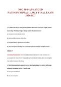 NSG 5140 ADVANCED&NewLine;PATHOPHARMACOLOGY FINAL EXAM&NewLine;2026&sol;2027