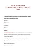 NSG 5140 ADVANCED&NewLine;PATHOPHYSIOLOGY WEEK 1 FINAL&NewLine;EXAM
