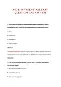 NSG 5140 WEEK 6 FINAL EXAM&NewLine;QUESTIONS AND ANSWERS