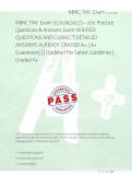 NBRC TMC Exam 3 &lpar;2026&sol;2027&rpar; &ndash; 200 Practice &NewLine;Questions & Answers Exam VERIFIED &NewLine;QUESTIONS AND CORRECT DETAILED &NewLine;ANSWERS ALREADY GRADED A&plus;&period; &lpar;A&plus; &NewLine;Guarantee&rpar; &vert; &vert; Updated Per Latest Guidelines &vert; &NewLine;Graded A&plus;