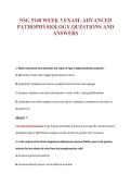 NSG 5140 WEEK 3 EXAM&colon; ADVANCED&NewLine;PATHOPHYSIOLOGY QUESTIONS AND&NewLine;ANSWERS
