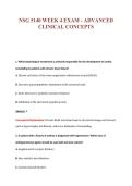 NSG 5140 WEEK 4 EXAM - ADVANCED&NewLine;CLINICAL CONCEPTS