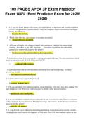 2025&sol;2026 APEA 3P Predictor Exam&colon; 109 Pages Real Exam Questions & Answers &lpar;100&percnt; Score&rpar;&NewLine;