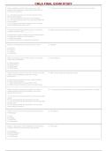 CMLA Final Exam Questions & Answers 2026-2027 &vert; Certified Medical Laboratory Assistant Study Guide & Exam Prep