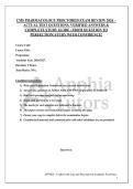 CMS PHARMACOLOGY PROCTORED EXAM REVIEW 2026 &ndash; ACTUAL TEST QUESTIONS&comma; VERIFIED ANSWERS & COMPLETE STUDY GUIDE &vert; FROM QUESTION TO PERFECTION&vert; STUDY WITH CONFIDENCE&excl;