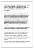 CERTIFIED BARIATRIC NURSE &lpar;CBN&rpar; ACTUAL EXAM &NewLine;&lbrack; QUESTION 1- 200&rsqb; AND ANSWERS UPDATED &NewLine;2026&sol;2027&vert; 100&percnt; VERIFIED&vert;DETAILED RATIONALES &NewLine;PASS GUARANTEED A&plus; GRADED &vert;INSTANT &NewLine;DOWNLOAD 