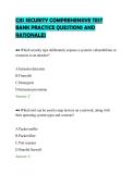 CJIS SECURITY COMPREHENSIVE TEST&NewLine;BANK PRACTICE QUESTIONS AND&NewLine;RATIONALES&NewLine;