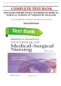 Test Bank for Brunner's Textbook of Medical-Surgical Nursing 14th Edition by Williams