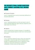CJIS SECURITY FINAL PAPER QUESTIONS&NewLine;AND CORRECT ANSWERS FULL REVIEW&NewLine;GUIDE&NewLine;