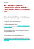 ANCC PMHNP Board Exam 2025&sol;2026 &vert; Domains 1-5 Complete Q&A with Rationales &vert; 100&percnt; Pass Guarantee