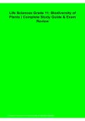 Life Sciences Grade 11 Biodiversity of Plants Complete Study Guide & Exam Review 2026&sol; 2027