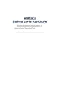 WGU D216 Business Law for Accountants Objective Assessment &lpar;OA&rpar; Questions & Answers&vert; Latest Update