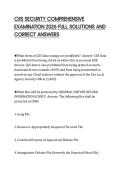 CJIS SECURITY COMPREHENSIVE&NewLine;EXAMINATION 2026 FULL SOLUTIONS AND&NewLine;CORRECT ANSWERS&NewLine;