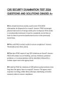 CJIS SECURITY EXAMINATION TEST 2026&NewLine;QUESTIONS AND SOLUTIONS GRADED A&plus;