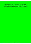Life Sciences Enzymes Complete Biology Study Guide & Exam Review 2026&sol;2027