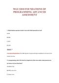 WGU E010 FOUNDATIONS OF&NewLine;PROGRAMMING ADVANCED&NewLine;ASSESSMENT