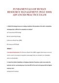 FUNDAMENTALS OF HUMAN&NewLine;RESOURCE MANAGEMENT &lpar;WGU E010&rpar;&NewLine;ADVANCED PRACTICE EXAM