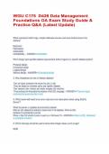 WGU C175  D426 Data Management Foundations OA Exam Study Guide & Practice Q&A &lpar;Latest Update&rpar;