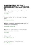 CLA FINAL EXAM WITH 100&percnt;&NewLine;CORRECT ANSWERS 2026 VERIFIED&NewLine;A&plus;&NewLine;