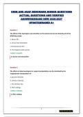 CNIM AND ASAP BENCMARK MISSED QUESTIONS &vert;ACTUAL QUESTIONS AND VERIFIED ANSWERS&vert;BRAND NEW 2026-2027 UPDATE&vert;GRADED A&plus;
