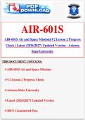 AIR-601S Air and Space Missions&vert;V2 Lesson 2 Progress Check &vert; Latest &lpar;2026&sol;2027&rpar; Updated Version - Arizona State University